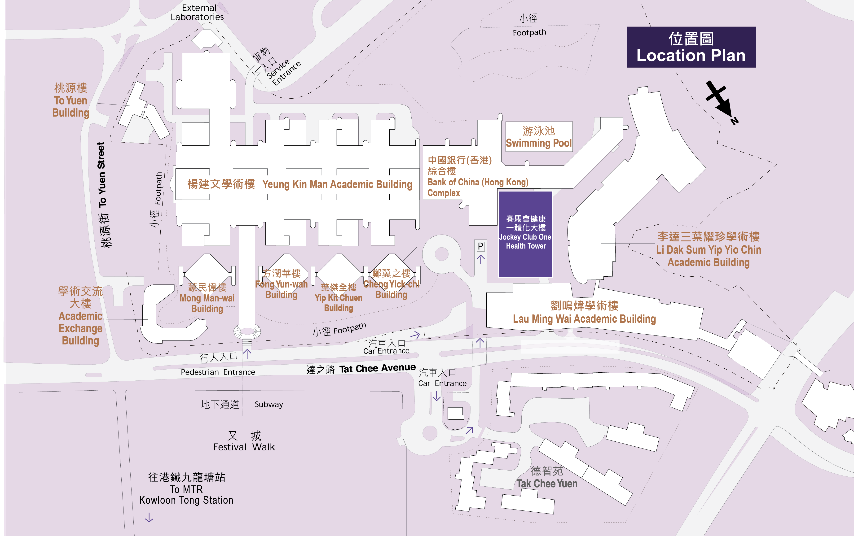 CityU Campus Location Map