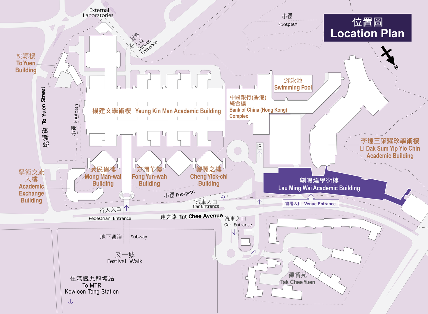 CityU Campus Location Map